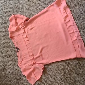 Banana Republic peach ruffled blouse EUC
